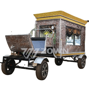 Glass Covered Funeral Hearse Electric Horse Carriage Horse-drawn Coffin Carriage For Sale