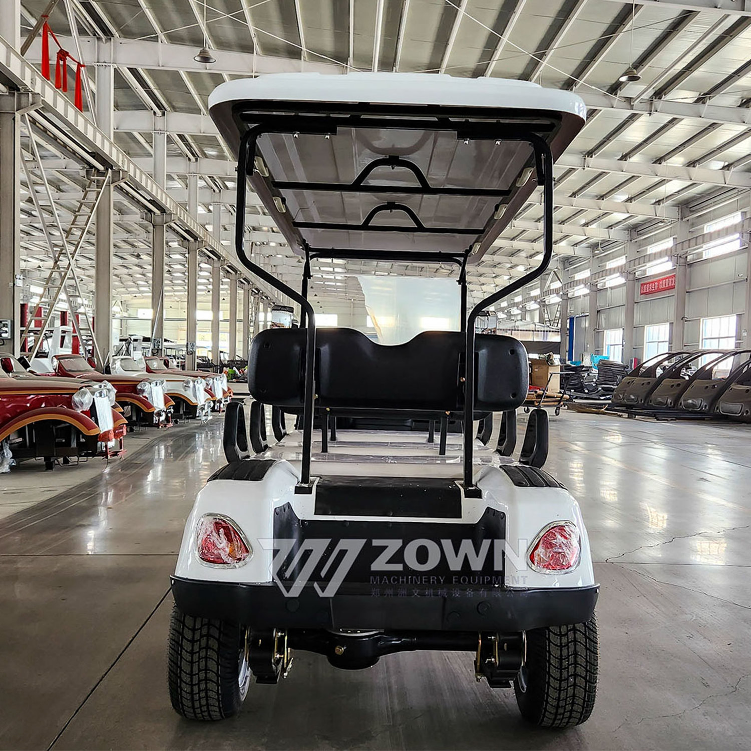 Golf cart new fashion 3 rows 6 passengers best selling white 4 wheel electric golf cart optional off-road