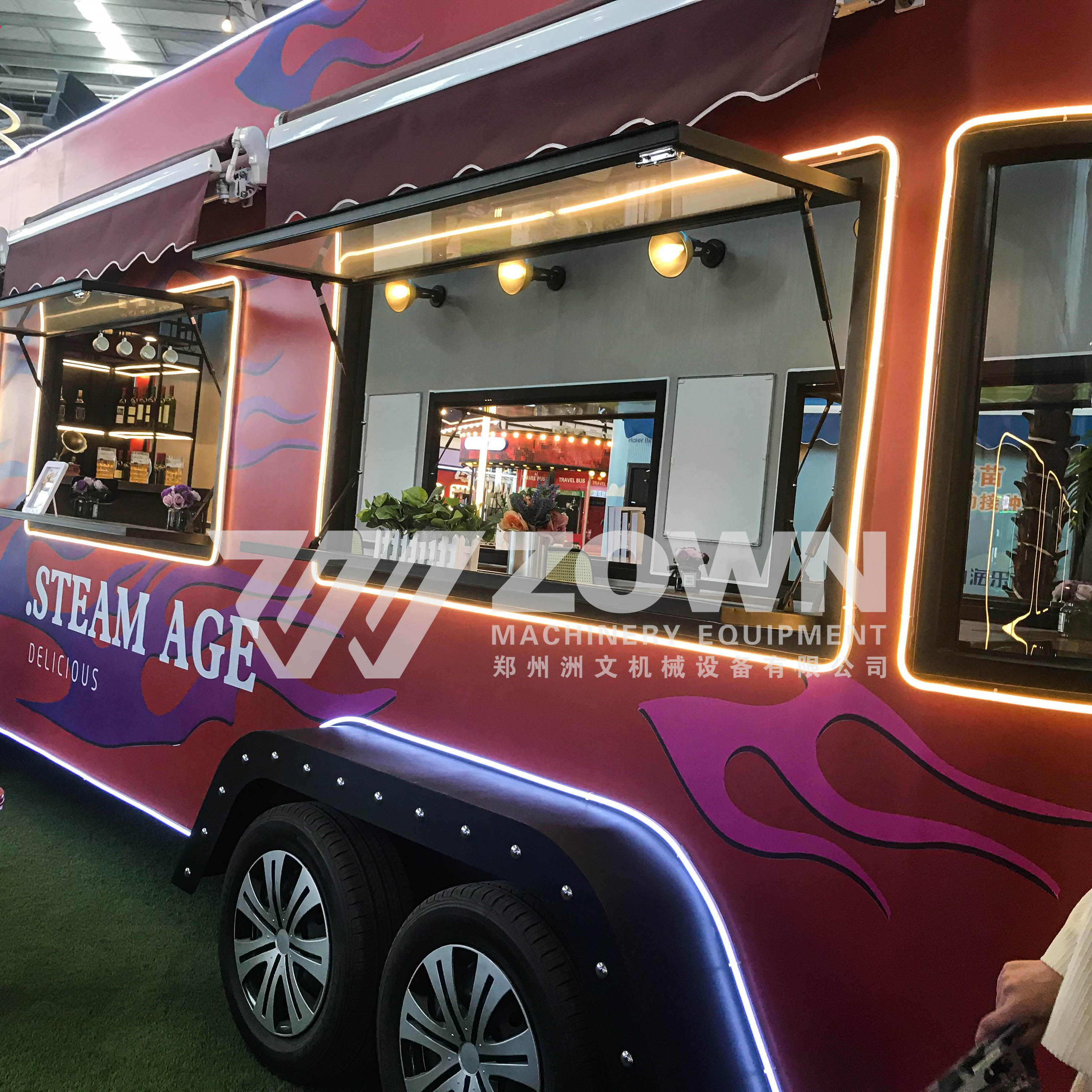 Usa Mobile Food Cart Camper Kitchen Customized Food Truck Crepe Waffle Pizza Hot Dog Ice Cream Coffee Food Trailer In Sale