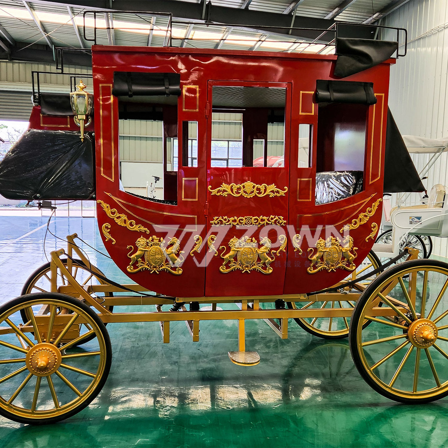 2024 Hot Sale European Style Electric Royal Carriage Horse Drawn Cinderella Horse Carriage