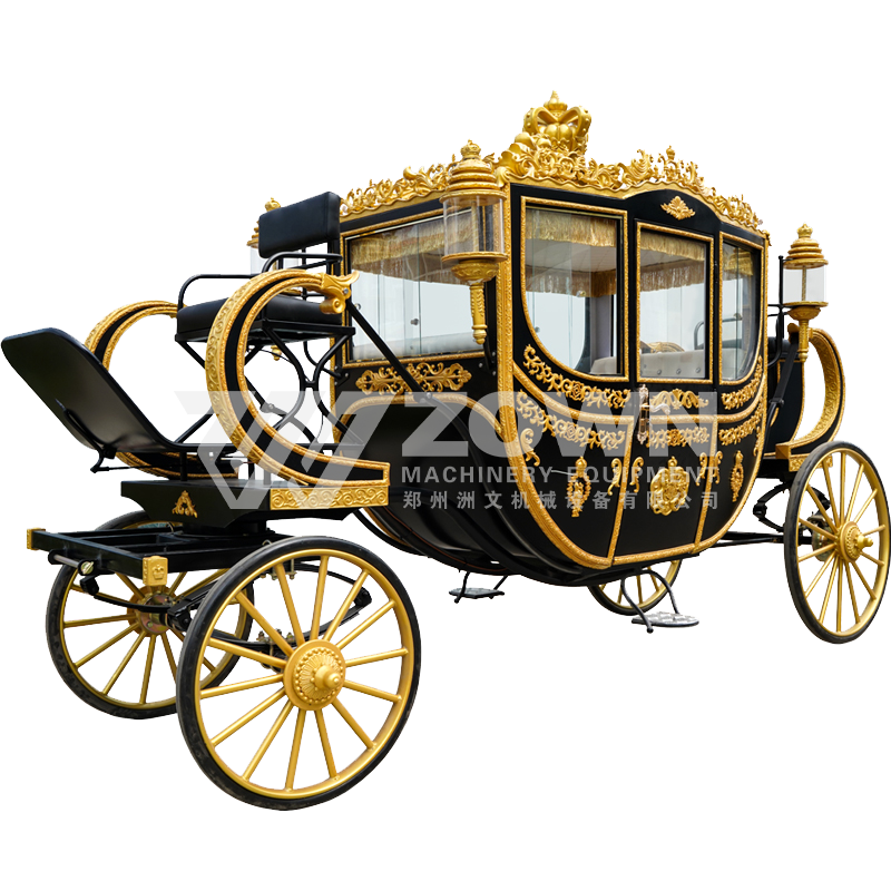 Classic Royal Wedding Cinderella Marathon Power Wheel Sightseeing Carriage 6-Seater Factory Direct Sales