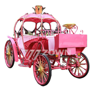 2024 Cinderella Horse Carts Wedding Horse Drawn Carriage Luxury Pumpkin Horse Carriage