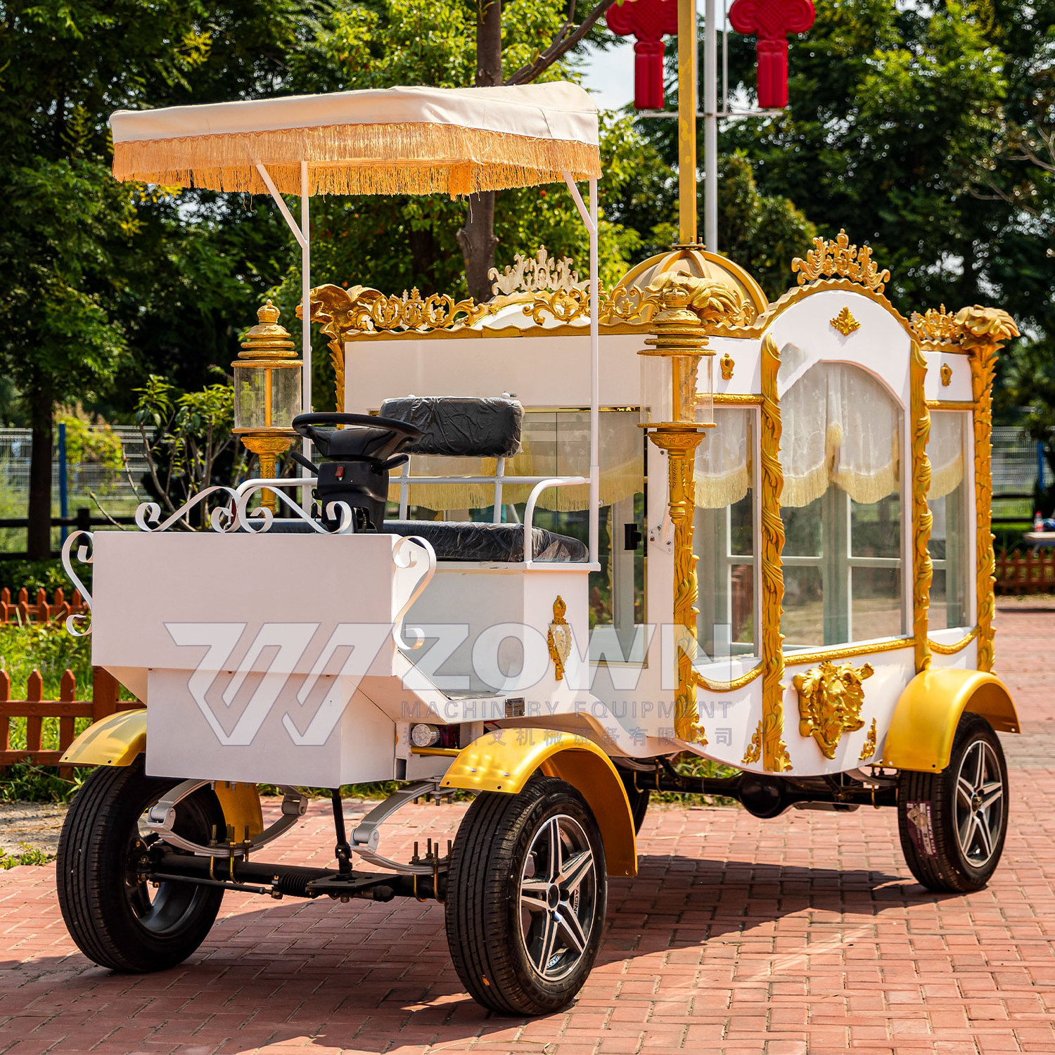 Electric funeral carriage/coffin carriage/Cinderella funeral hearse for sale