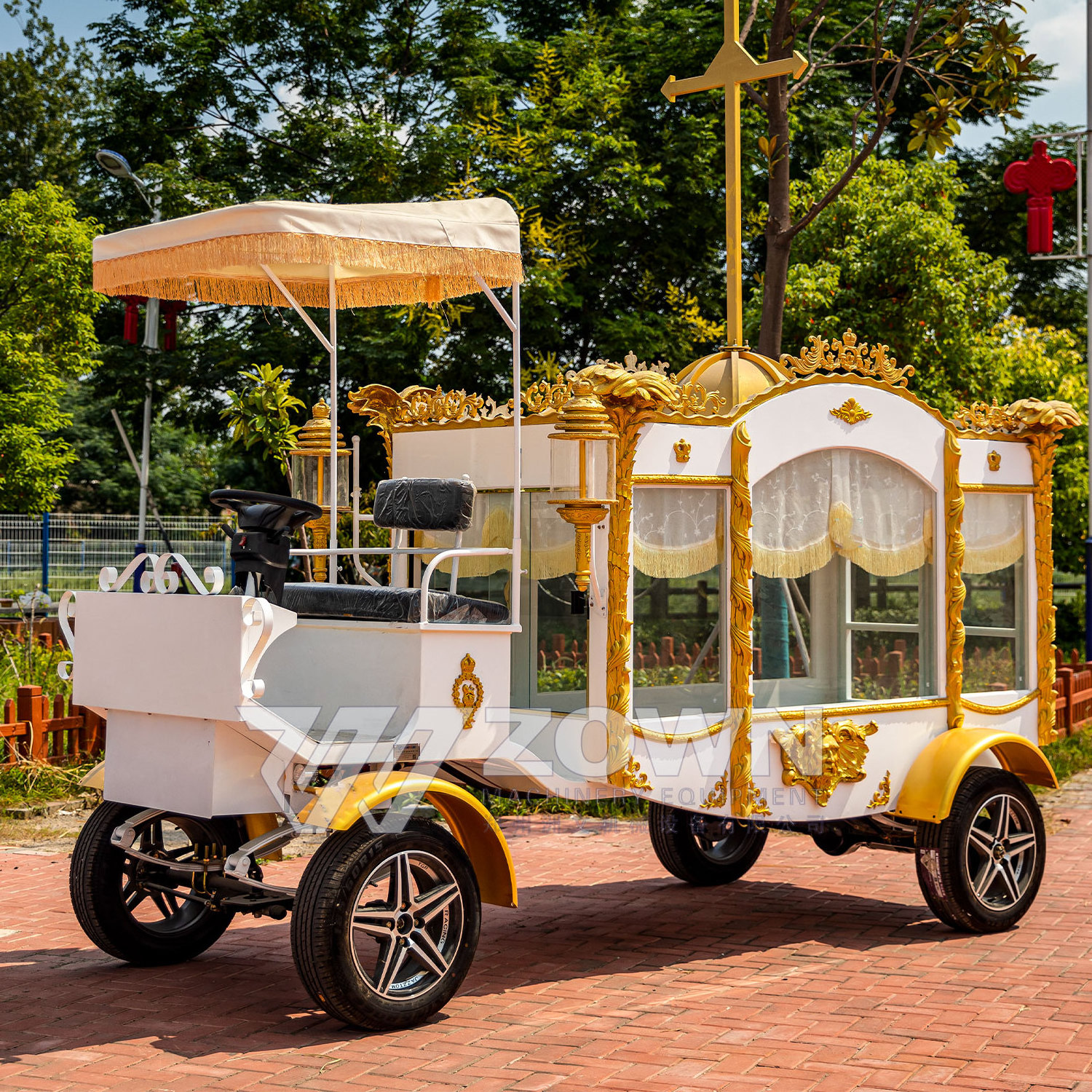 Electric funeral carriage/coffin carriage/Cinderella funeral hearse for sale