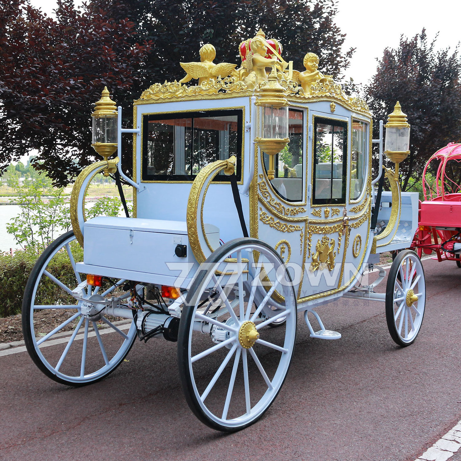 Royal Victorian Design Wedding Sightseeing Carriage/Carriage Supplier Royal Carriage Movie Props/Electric Horseless Carriage