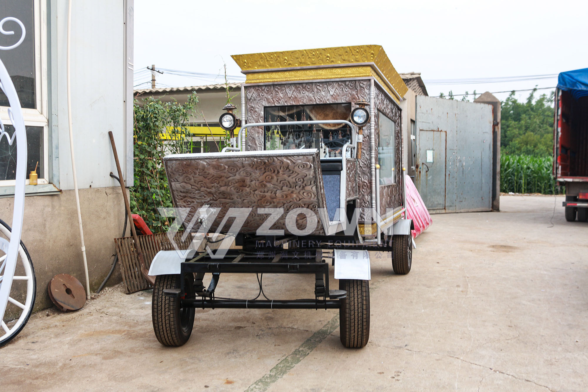 Glass Covered Funeral Hearse Electric Horse Carriage Horse-drawn Coffin Carriage For Sale