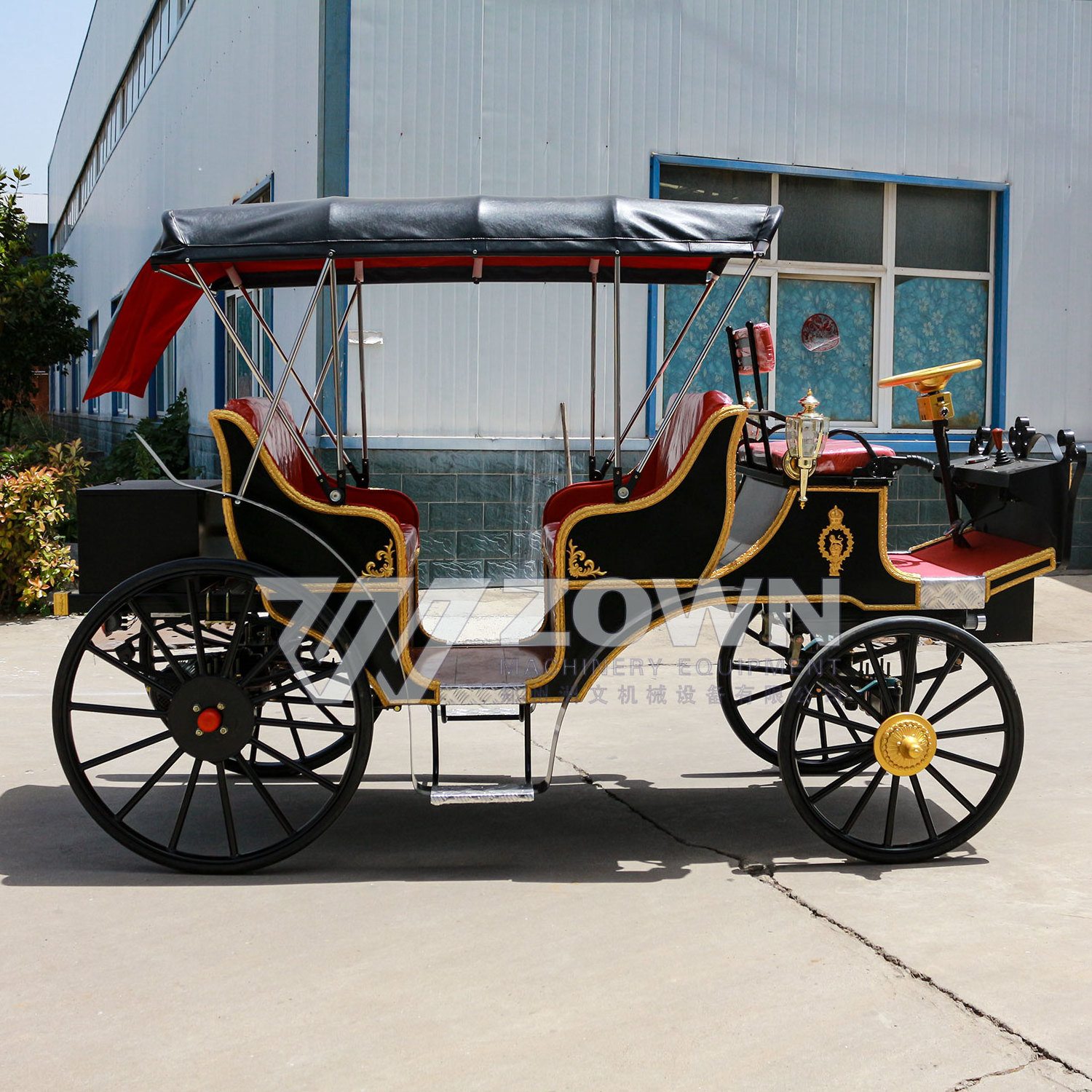 Luxury Royal Travel Special Metal Cinderella Pumpkin Electric New Style Wedding Marathon Carriage Manufacturer for Sale