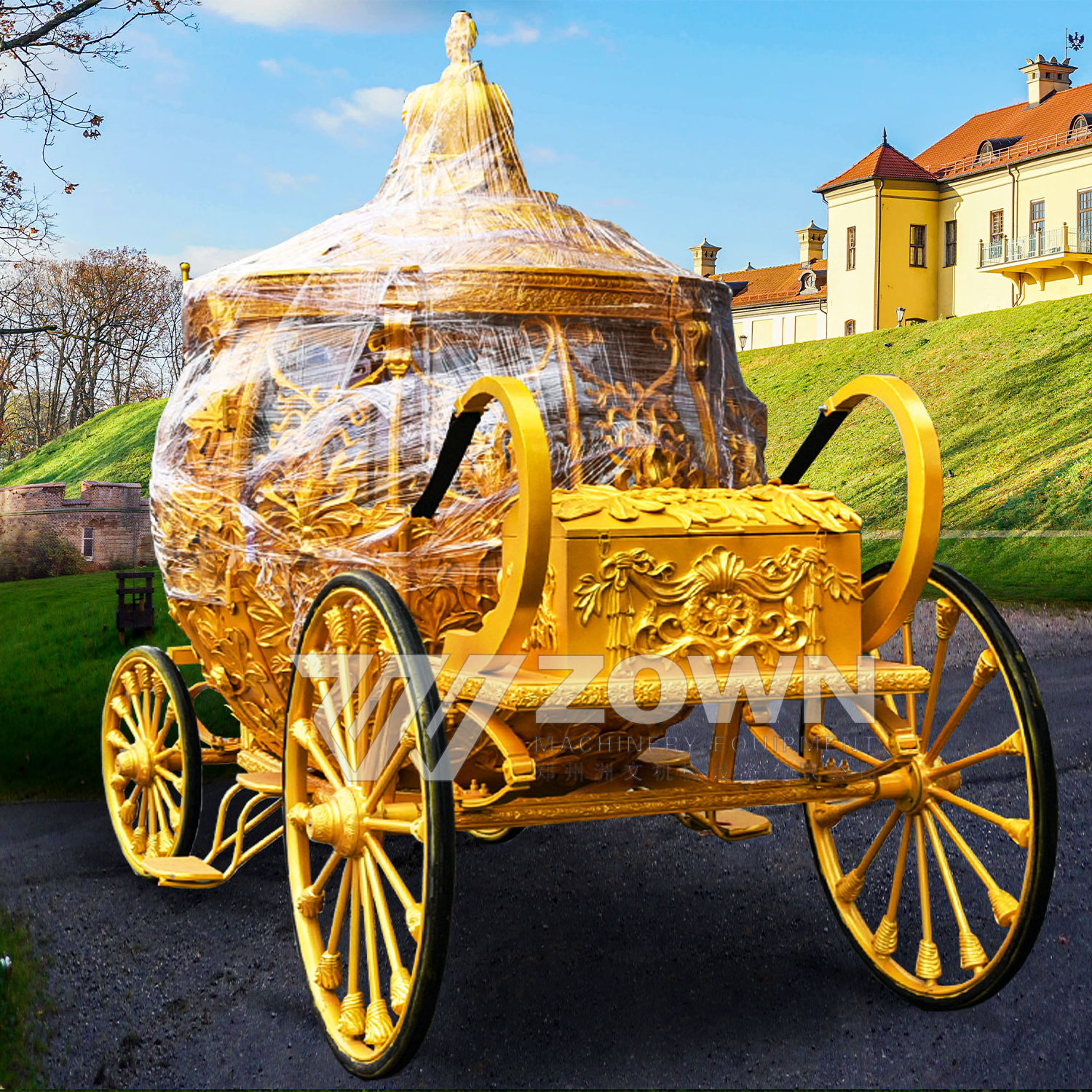 2024 Factory Direct Sales Royal Carriage Cinderella Electric Carriage European Scenic Spot Tourist Carriage Made in China