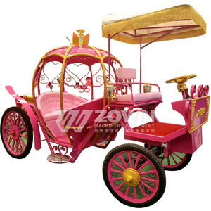 Customized pink electric Cinderella pumpkin carriage/wedding carriage/horseless pumpkin carriage