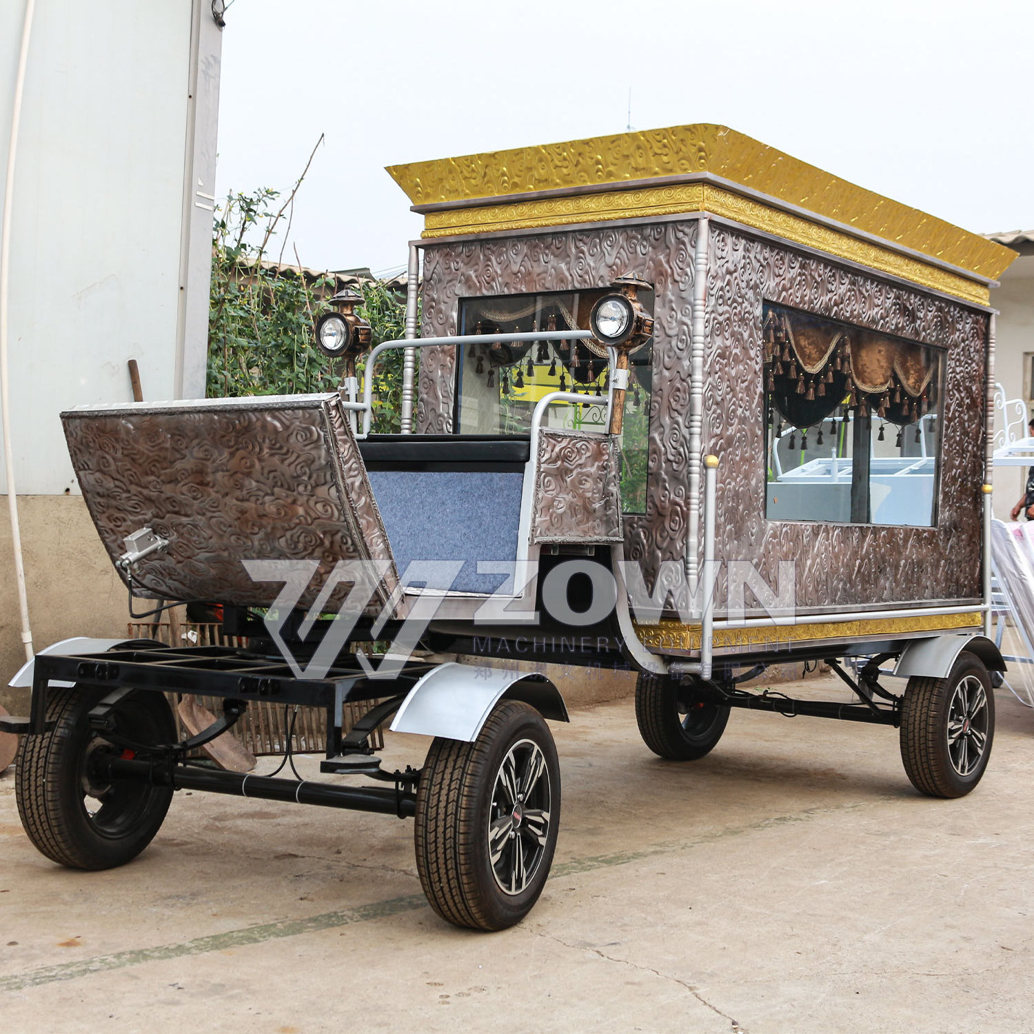 Hearse manufacturer supplies European electric funeral horse drawn electric customizable hearse