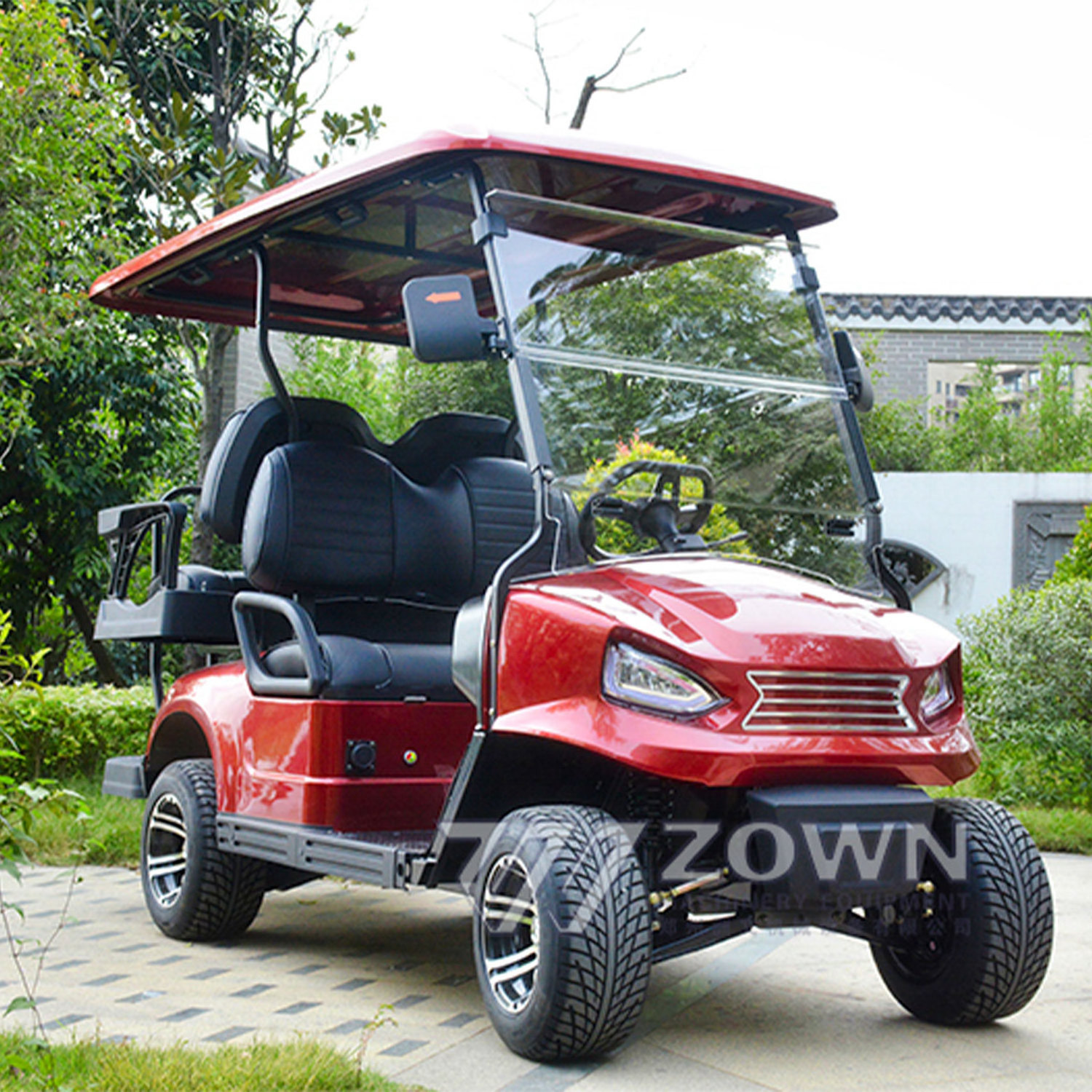 Customized stylish and comfortable golf club cart 2+2 seater electric golf cart