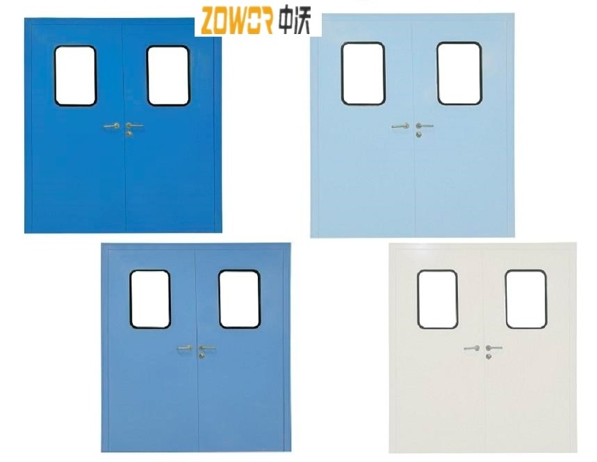 GMP Hermetic dust-proof manual door color coated Steel Fireproof Swing Door