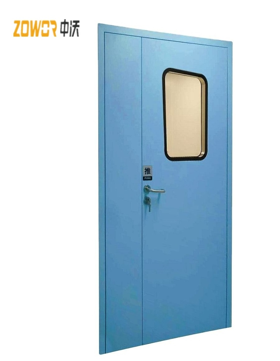 GMP Hermetic dust-proof manual door color coated Steel Fireproof Swing Door