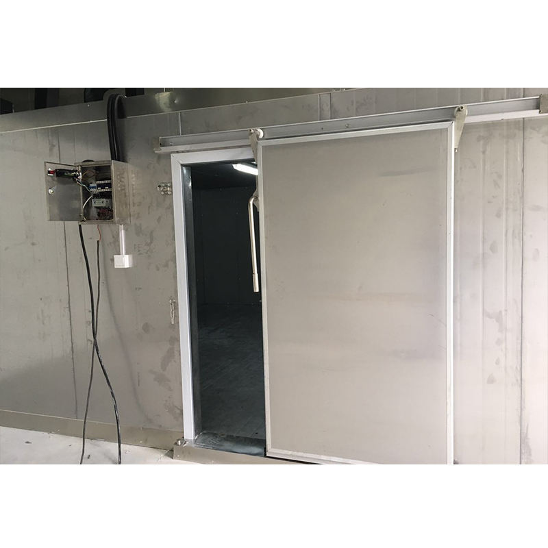 Fire proof Insulated PU Foam Sandwich Panel Stainless Steel Electric Double-opening Cold Storage Room Sliding Doors