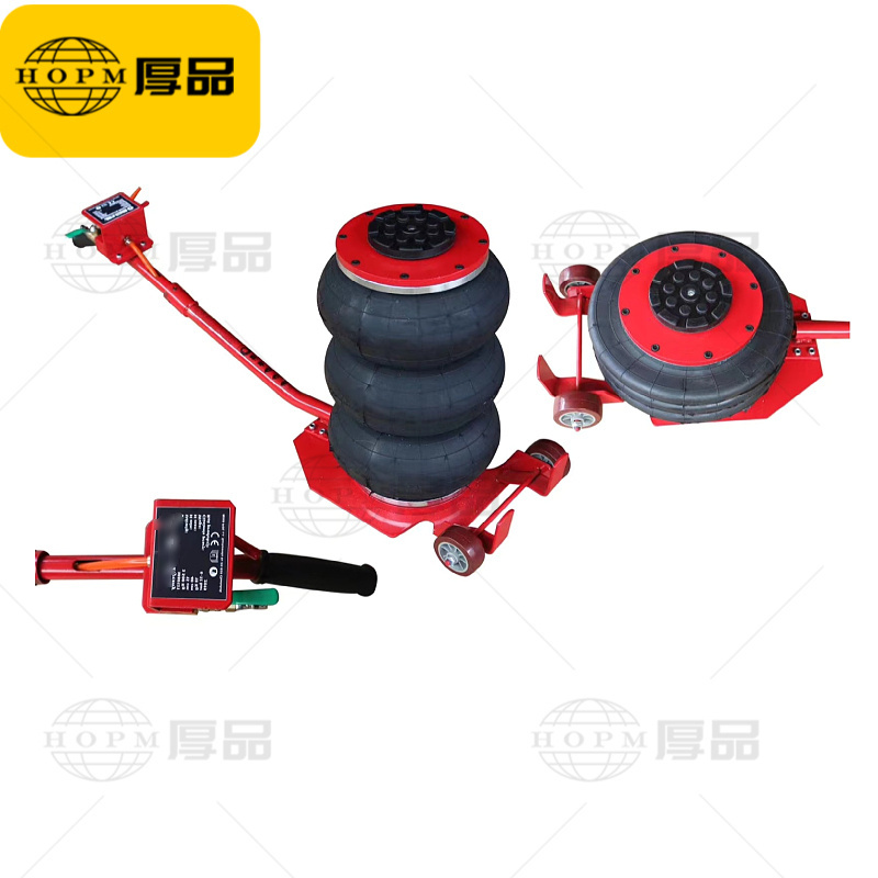 RED / WHITE AIRBAG CAR JACK 5TON TRIPLE PORTABLE PNEUMATIC LIFT TOOL TIRE REPAIR TOOL