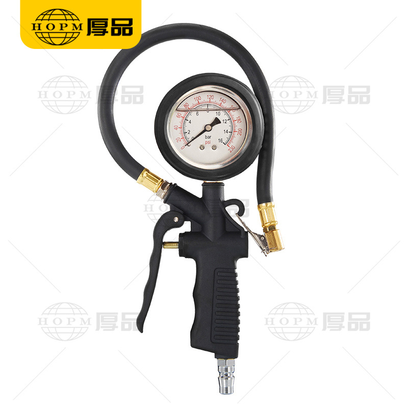 HP-202 0-230Psi Shockproof Silicone Oil Filled Mechanical Gauge Tire Inflator Pressure Gauge