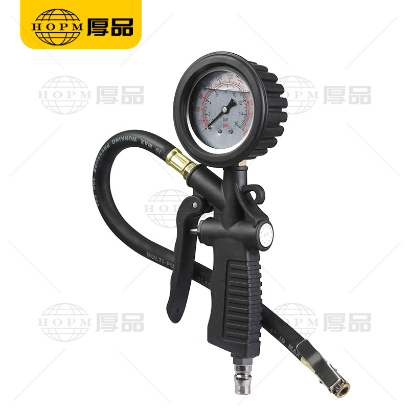 HP-202 0-230Psi Shockproof Silicone Oil Filled Mechanical Gauge Tire Inflator Pressure Gauge