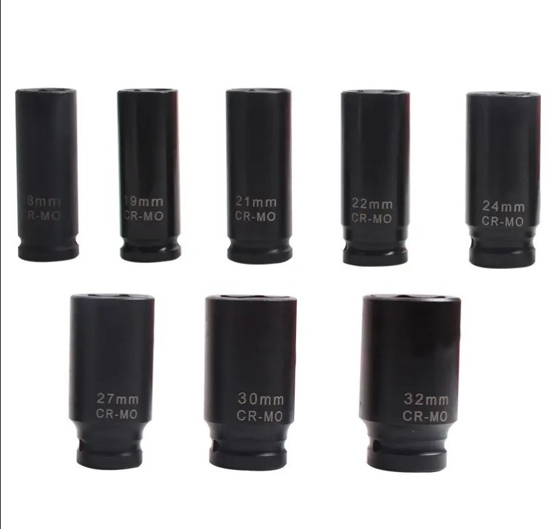 New Design 21pcs 3/4'' inch Black Oxide 12-point Sae Deep Impact Socket Impact Sockets