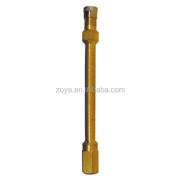 Auto Repair Tool 160MM Car Accessory Straight Metal Type Tire Valve Stem Extension Black Cap Brass Material Air Extension