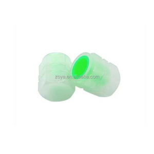 Auto Accessory ABS Material Fluorescence-green Tire Valve Cap 14.5*16mm Stem Cap Tire Valve Dust Cap for Universal