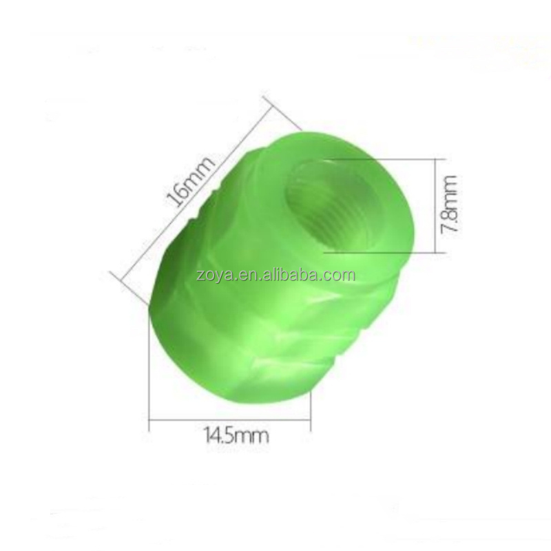 Auto Accessory ABS Material Fluorescence-green Tire Valve Cap 14.5*16mm Stem Cap Tire Valve Dust Cap for Universal