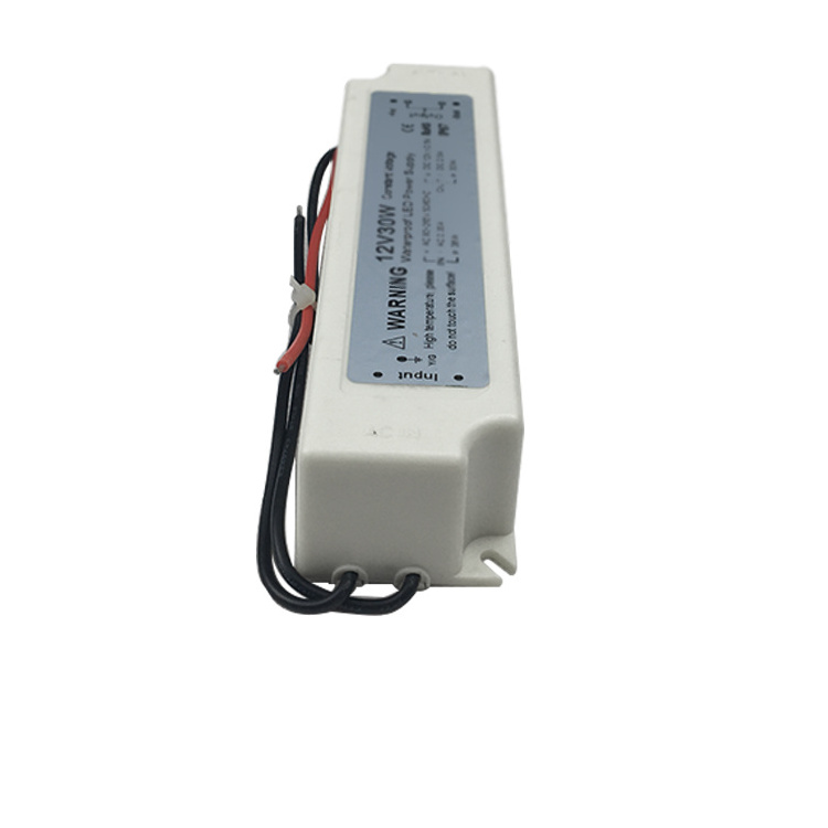 12V 30W  LED Driver Waterproof IP67 plastic case no ground AC DC LED power supply