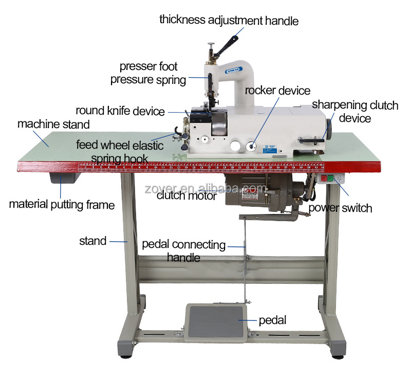 ZY801 Zoyer Round knife peeler industrial leather skiving machine