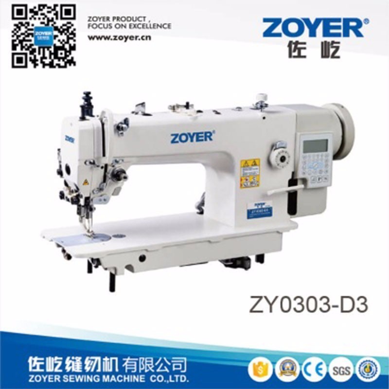 ZY0303-D3 Zoyer Auto Thread Trimmer Heavy Duty Top With Bottom Feed Lockstitch Machine Head