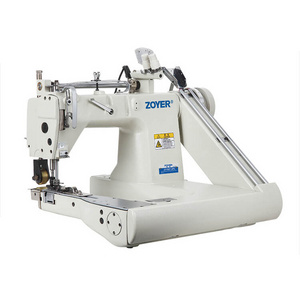 ZY927 Zoyer Double Needle Feed-off-the-arm Chain Stitch Sewing Machines with the special cantilevered cylinder-type