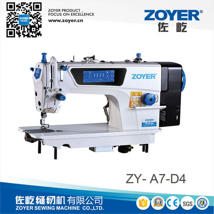 ZY-A7-D4 zoyer speaking direct drive auto presser foot lifter high speed lockstitch industrial sewing machine for garment