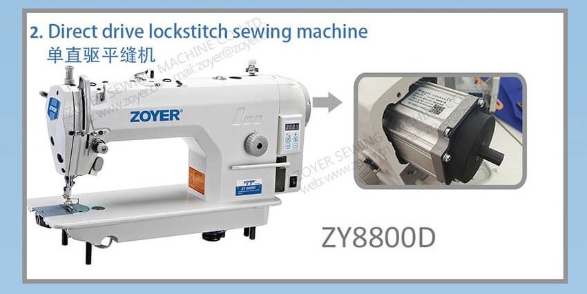 ZY9000-D4 zoyer direct drive automatic presser foot lifter high speed lockstitch industrial sewing machine