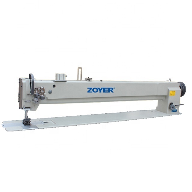 ZY4420-L100 zoyer long arm 100cm leather double needle heavy duty compound feed lockstitch sewing machine walking foot