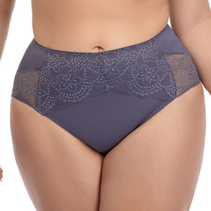 ZOYIAME Wholesale Big Women Panties Fat Big Woman Lace High Waist Panty Large Butt Underwear Sexy Breathable Plus Size Panties