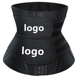 Custom logo private label 100% latex fajas colombian waste trainer cincher double band women sweat waist trimmer slimming belt