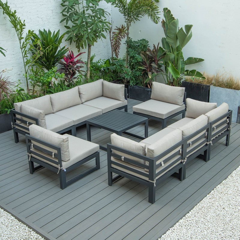 promotion hotel outdoor garden furniture L shape selected sofa patio corner sofa