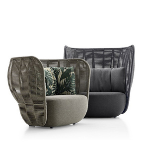 Luxury high back Round Garden Outdoor Patio Wicker Rattan Sofa