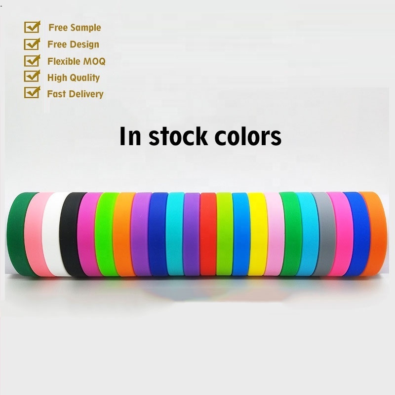 Professional Rubber Bracelets Silicone Wristband Silicone Bracelet Custom Personalisable for Teething Promotional Gifts