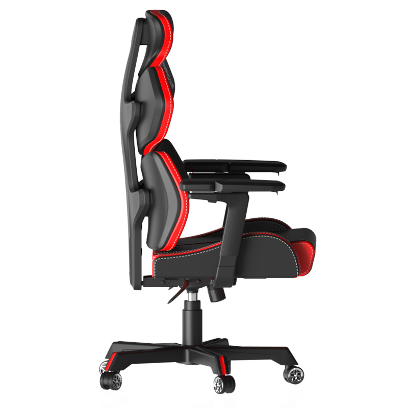 Ergonomic Office Gaming Chair with Folding Mechanical 5D Armrest Adjustable Ventilation Headrest Swivel and Massage Features