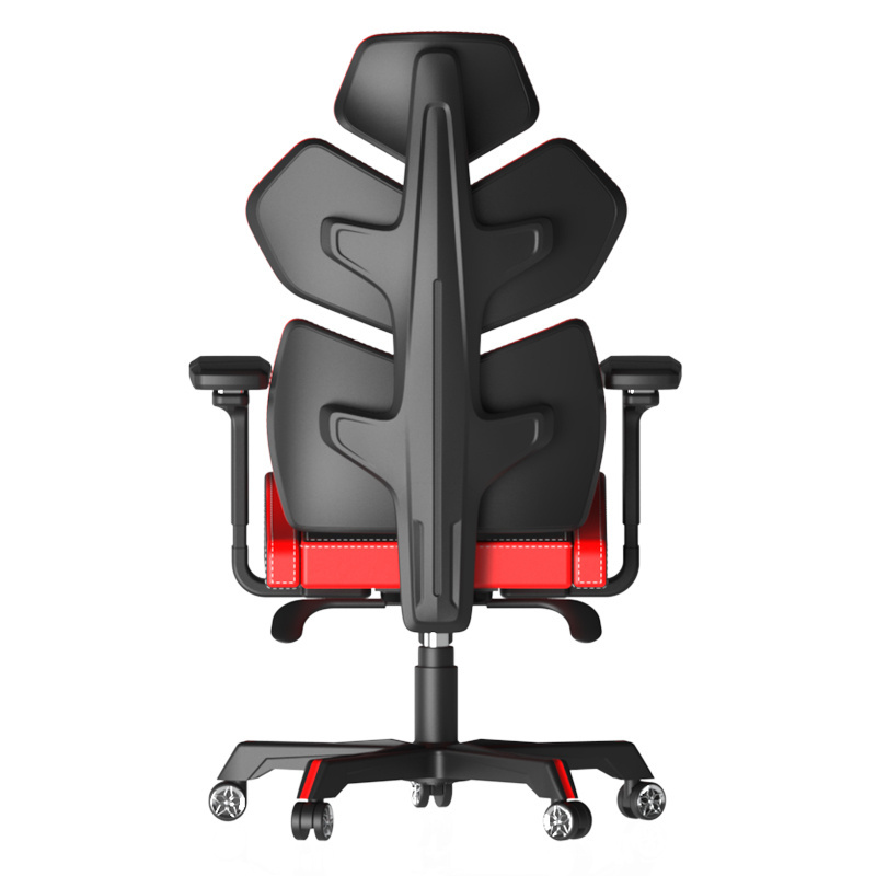 Ergonomic Office Gaming Chair with Folding Mechanical 5D Armrest Adjustable Ventilation Headrest Swivel and Massage Features