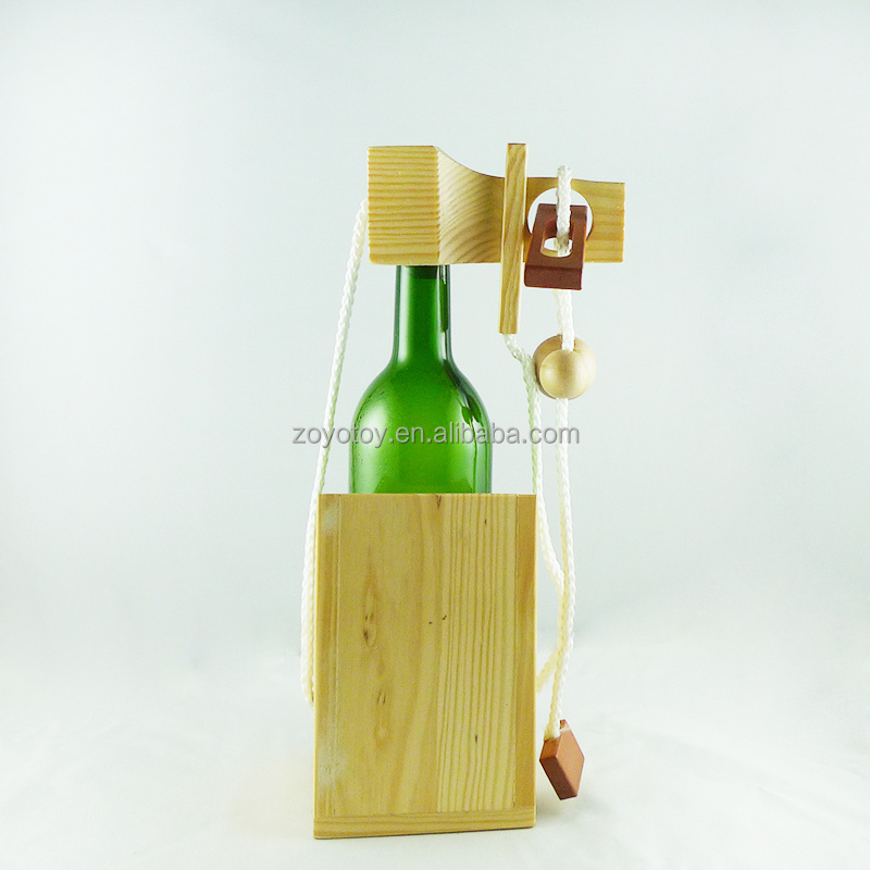 High quality New Wooden Wine bottle lock Puzzle