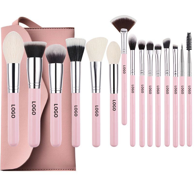 Luxury 15pcs  Make Up Brushes Pink Silvel Synthetic Vegan  Professional Makeup Brush Set Private Label Brochas De Maquill