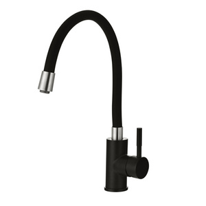 Inox Rotating 360 bend flexible Black color sink faucet  Any Direction Rotating Multi-color Silicon Rubber Pipe Sink faucet