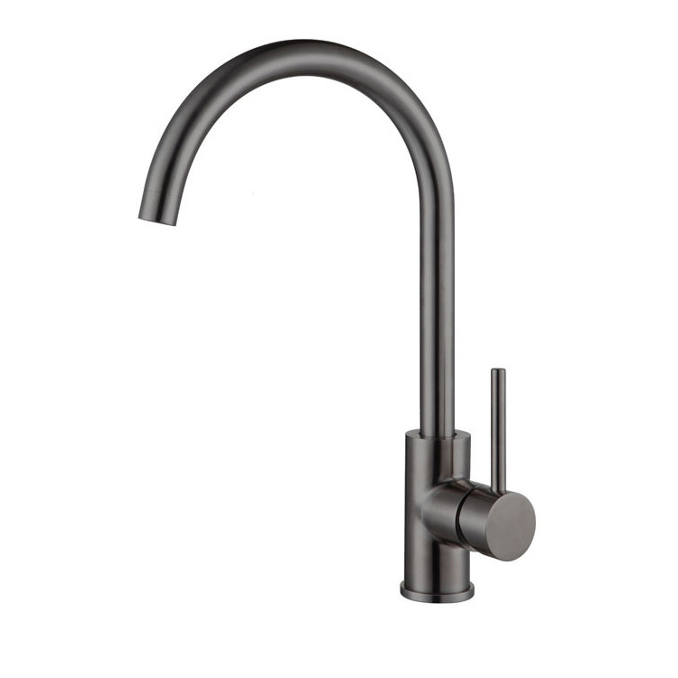 Gun Metal Kitchen Sink Faucet RV Camper Caravan Simply Kitchen Tap SS 304 Steel Lead Free Hot And Cold Mixer Faucet