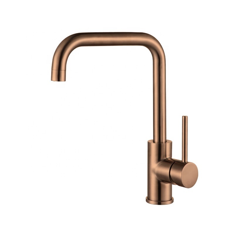 ZOYUE Kitchen Faucet Rose Gold Kitchen Tap RV Accessories 304 Stainless Steel Kitchen Single Handle Taps OEM Factory Direct Sale