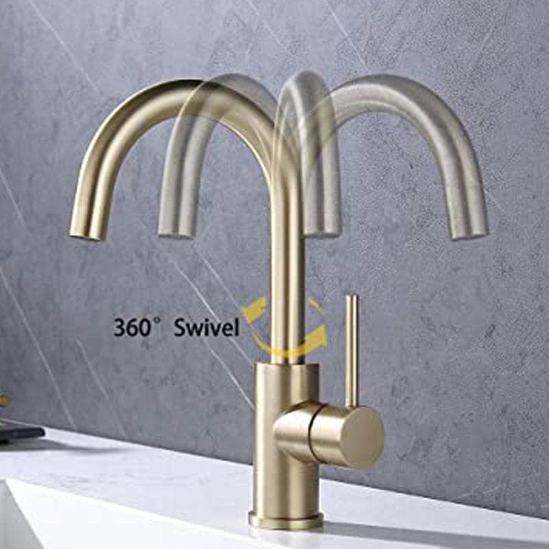 Modern SS 304 Building Material Bathroom Sanitary Ware with Ceramic Cartridge Hot and Cold Mixer Sink Water Taps Basin Faucet