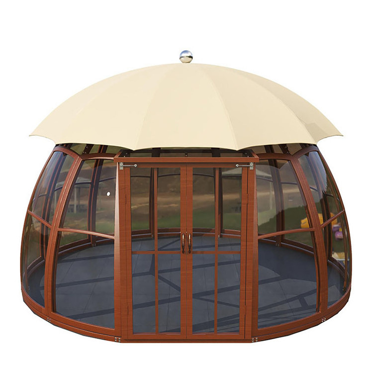 Aluminum Hot Tub Retractable Enclosure Spa Sunhouse Pool Dome Sunrooms Free Standing Sunroom