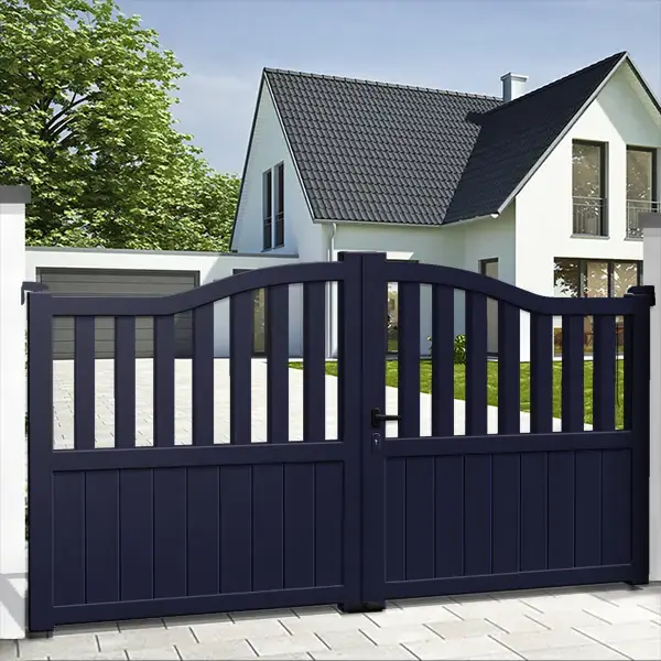 Custom Black Aluminum Swing Gates Driveway Cast Aluminum Door and Gate