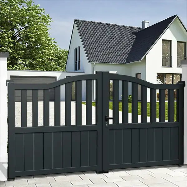 Custom Black Aluminum Swing Gates Driveway Cast Aluminum Door and Gate