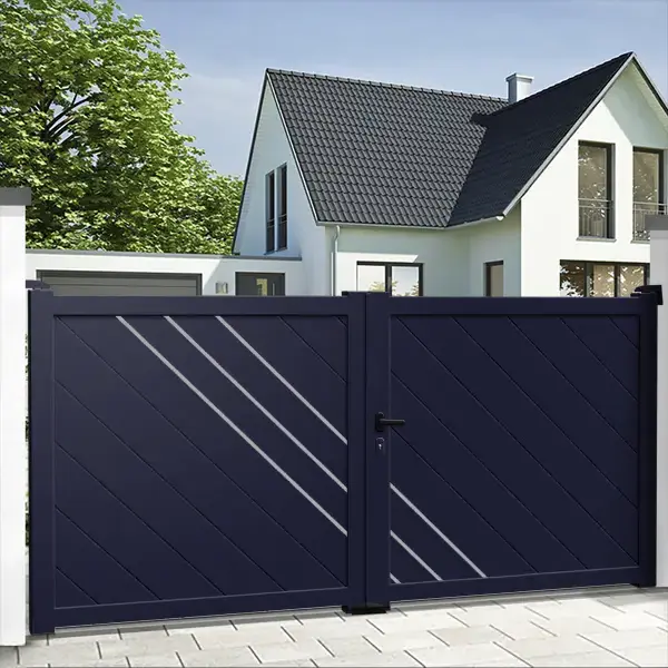 Custom Aluminum Gates Double Swing Driveway Gates With Battant