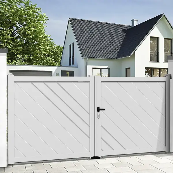 Custom Aluminum Gates Double Swing Driveway Gates With Battant